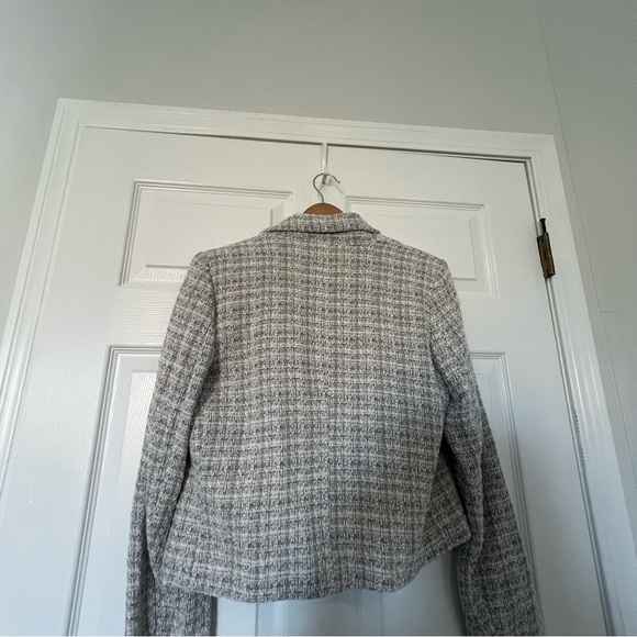 NWT ZARA WOMEN NEW CROPPED TEXTURED BLAZER Weave Tweed MULTICOLORED - Picture 8 of 8